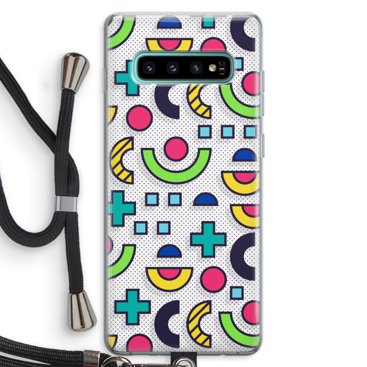 8-bit N°6: Samsung Galaxy S10 Plus Transparant Hoesje met koord