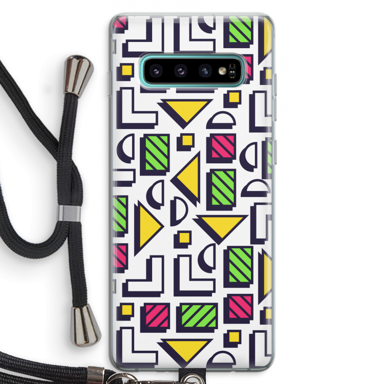 8-bit N°4: Samsung Galaxy S10 Plus Transparant Hoesje met koord