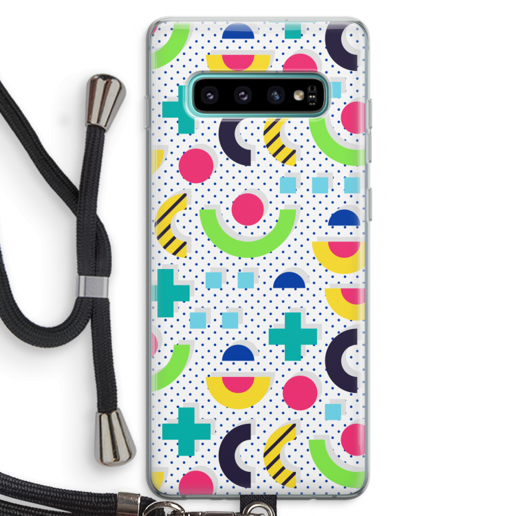8-bit N°1: Samsung Galaxy S10 Plus Transparant Hoesje met koord