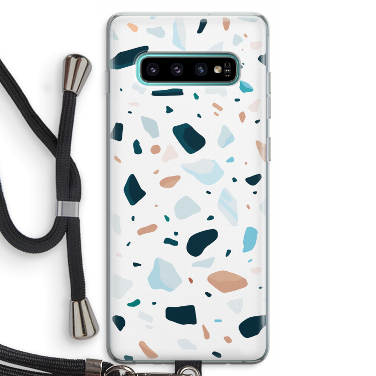 Terrazzo N°13: Samsung Galaxy S10 Plus Transparant Hoesje met koord