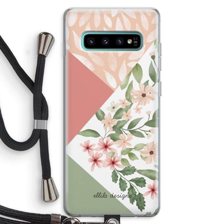 Sweet heaven geometrics: Samsung Galaxy S10 Plus Transparant Hoesje met koord