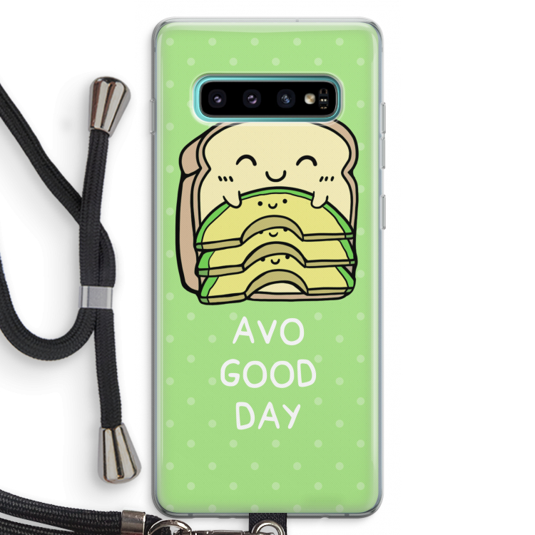 Avo Good Day: Samsung Galaxy S10 Plus Transparant Hoesje met koord