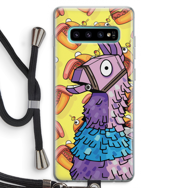Loot Burger: Samsung Galaxy S10 Plus Transparant Hoesje met koord