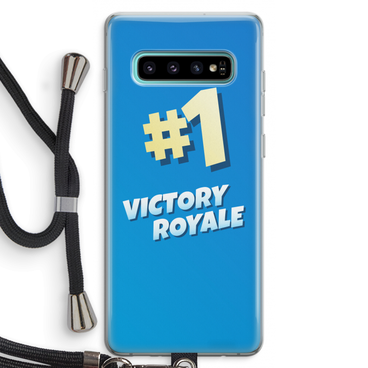 Victory Royale: Samsung Galaxy S10 Plus Transparant Hoesje met koord