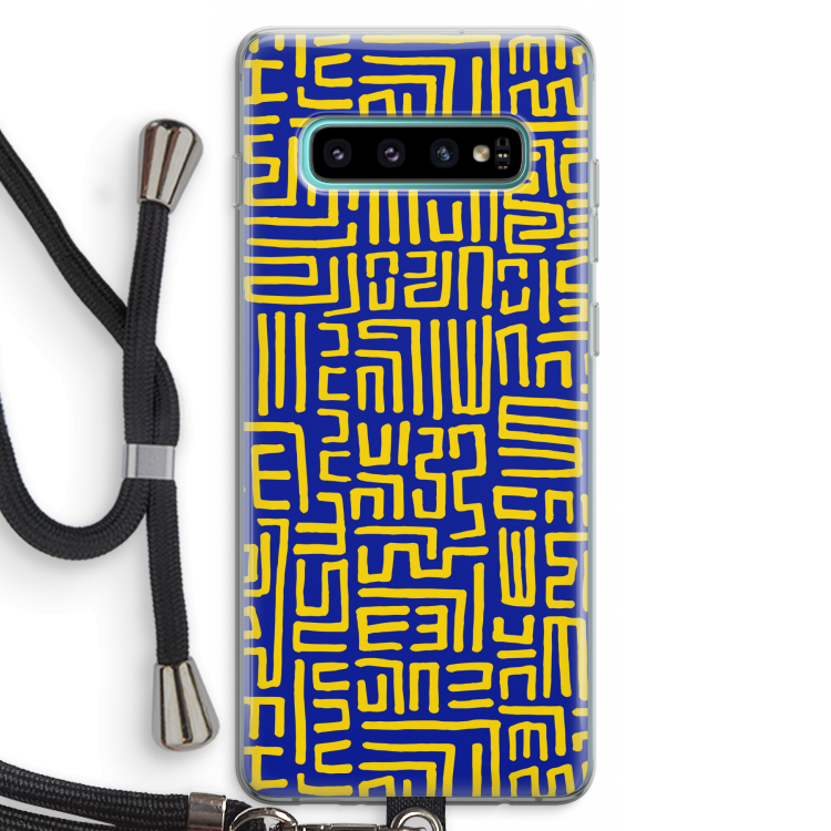 Majorelle Blue Print: Samsung Galaxy S10 Plus Transparant Hoesje met koord