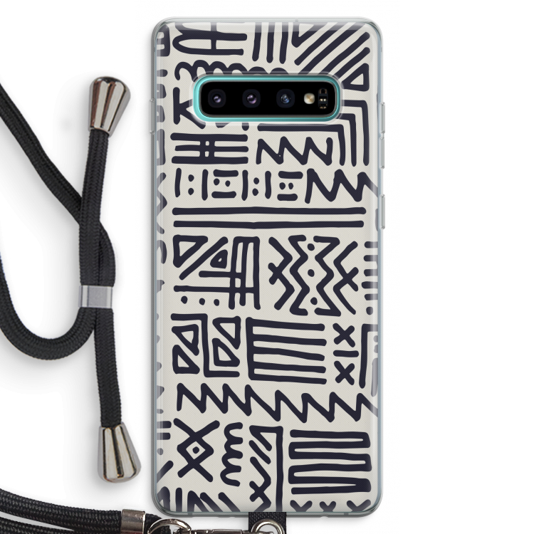 Marrakech print: Samsung Galaxy S10 Plus Transparant Hoesje met koord