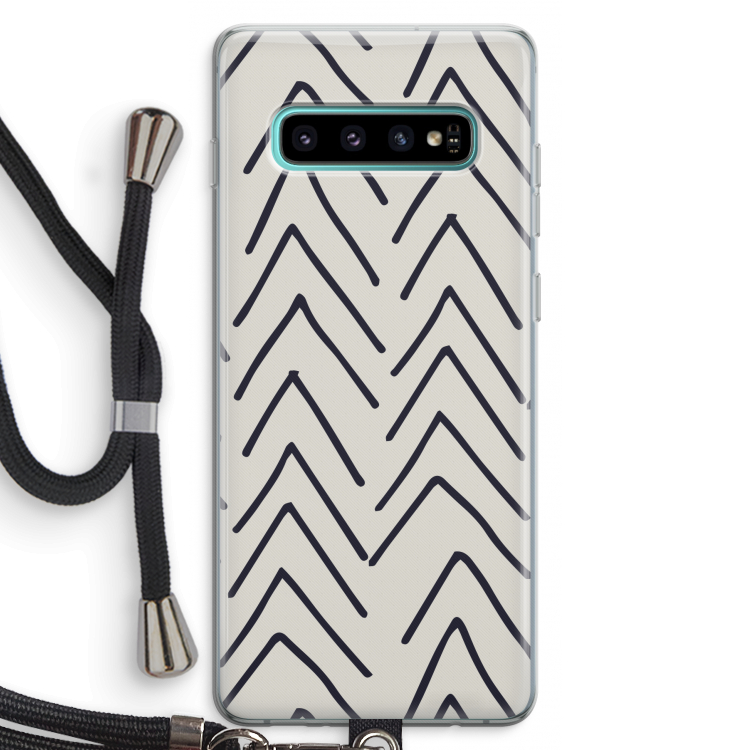 Marrakech Arrows: Samsung Galaxy S10 Plus Transparant Hoesje met koord
