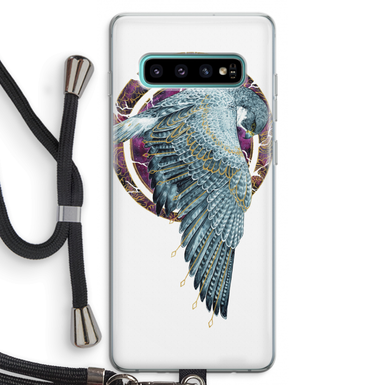 Golden Falcon: Samsung Galaxy S10 Plus Transparant Hoesje met koord