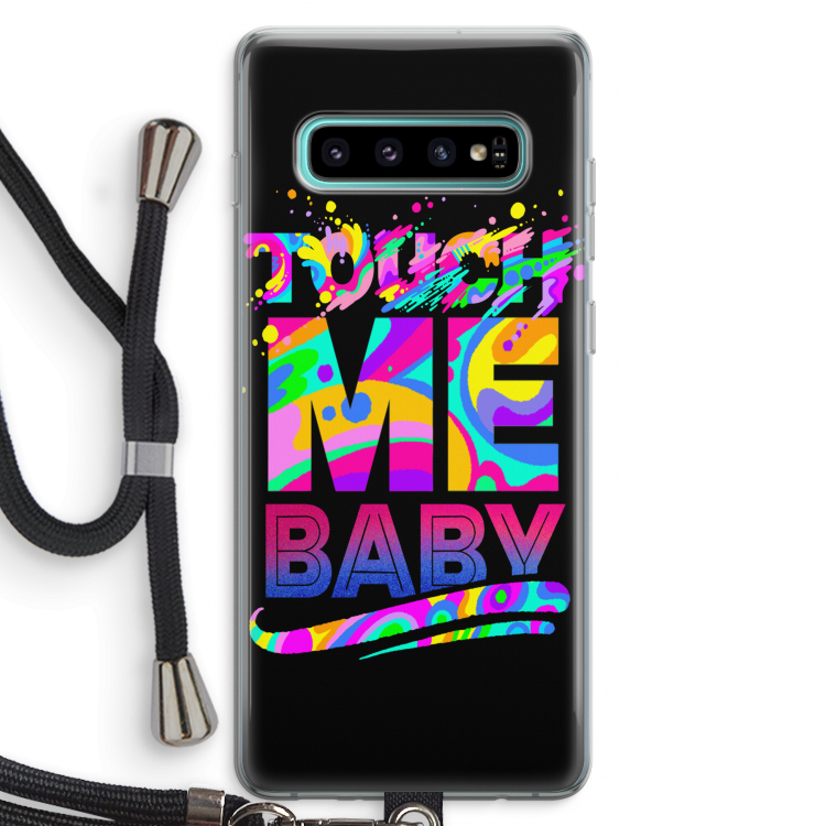 Touch Me: Samsung Galaxy S10 Plus Transparant Hoesje met koord