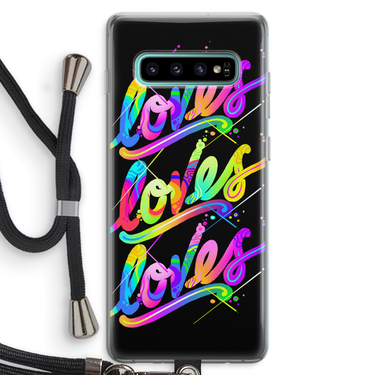 Loves: Samsung Galaxy S10 Plus Transparant Hoesje met koord