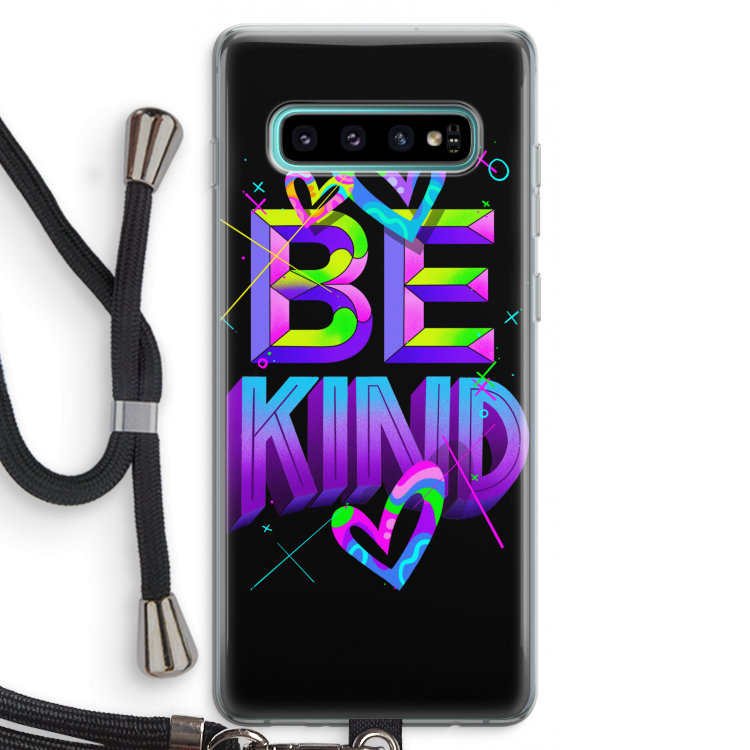 Be Kind: Samsung Galaxy S10 Plus Transparant Hoesje met koord