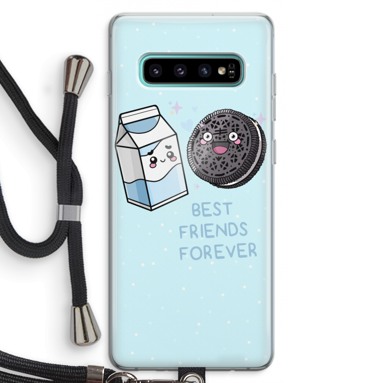 Best Friend Forever: Samsung Galaxy S10 Plus Transparant Hoesje met koord