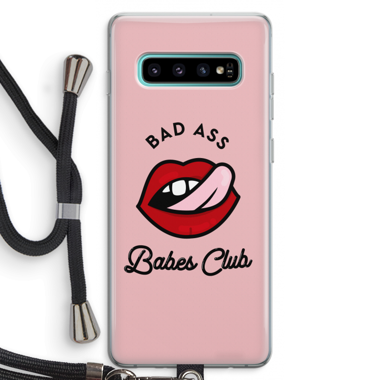 Badass Babes Club: Samsung Galaxy S10 Plus Transparant Hoesje met koord