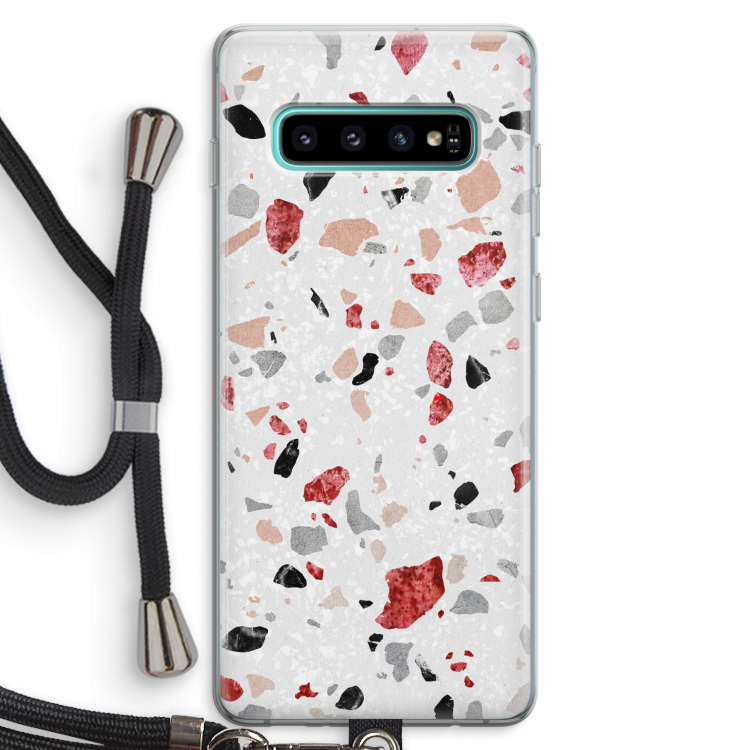 Terrazzo N°12: Samsung Galaxy S10 Plus Transparant Hoesje met koord