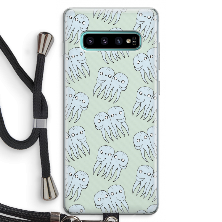 Octopussen: Samsung Galaxy S10 Plus Transparant Hoesje met koord