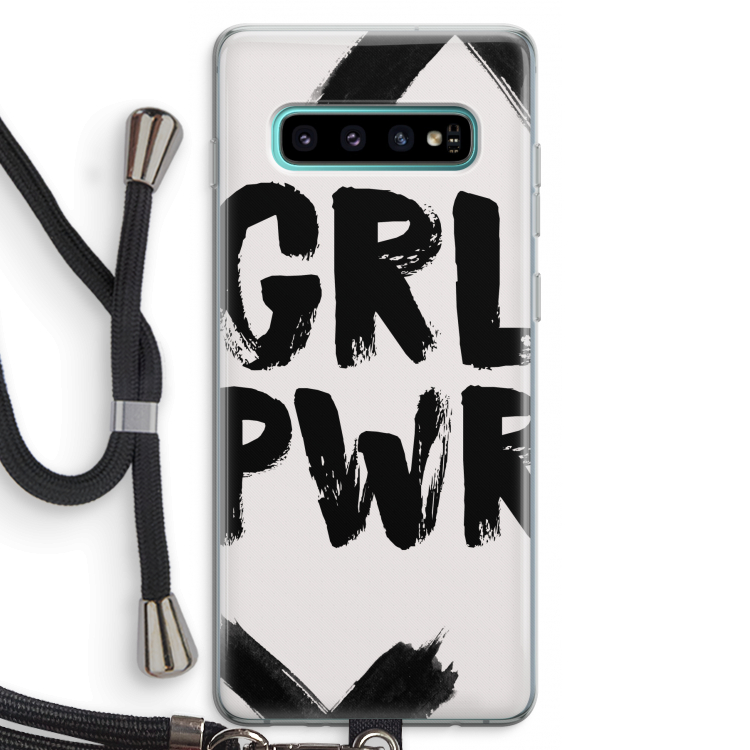 Girl Power #2: Samsung Galaxy S10 Plus Transparant Hoesje met koord