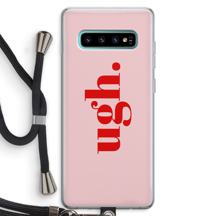 Ugh: Samsung Galaxy S10 Plus Transparant Hoesje met koord