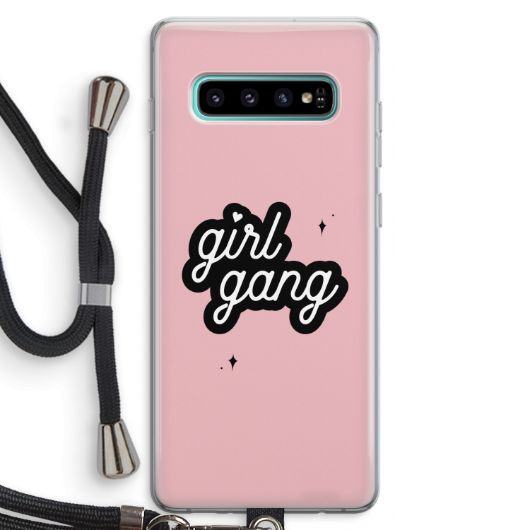 Girl Gang: Samsung Galaxy S10 Plus Transparant Hoesje met koord