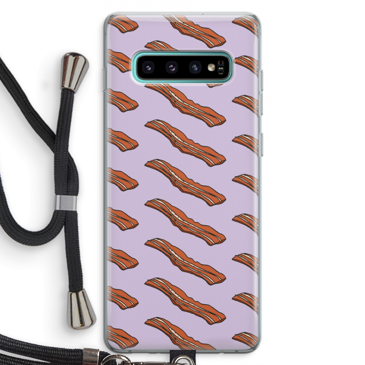 Bacon to my eggs #2: Samsung Galaxy S10 Plus Transparant Hoesje met koord