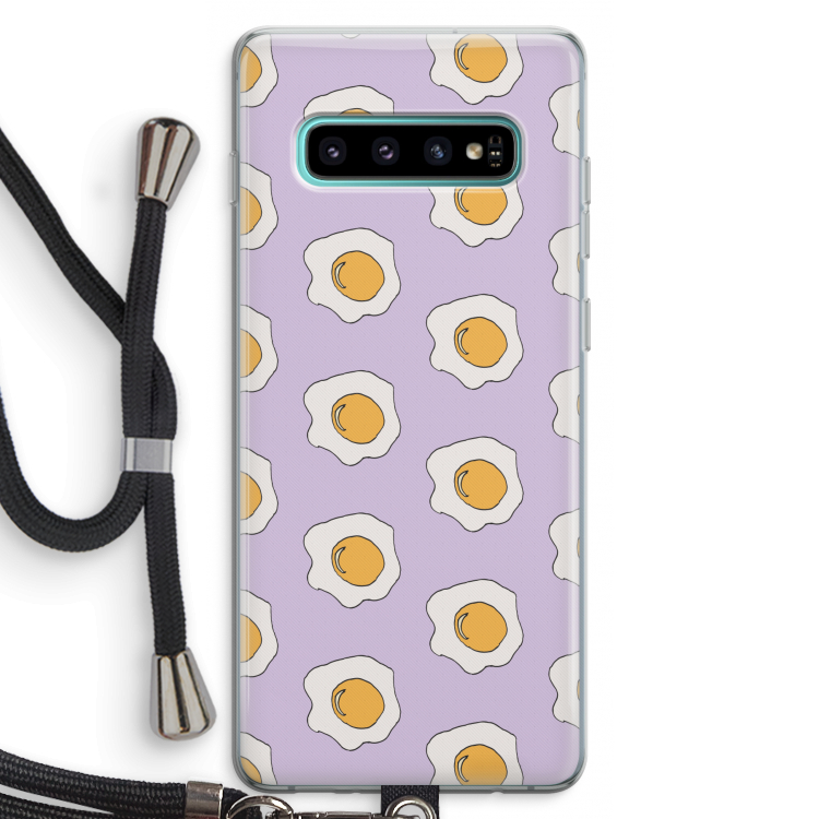 Bacon to my eggs #1: Samsung Galaxy S10 Plus Transparant Hoesje met koord