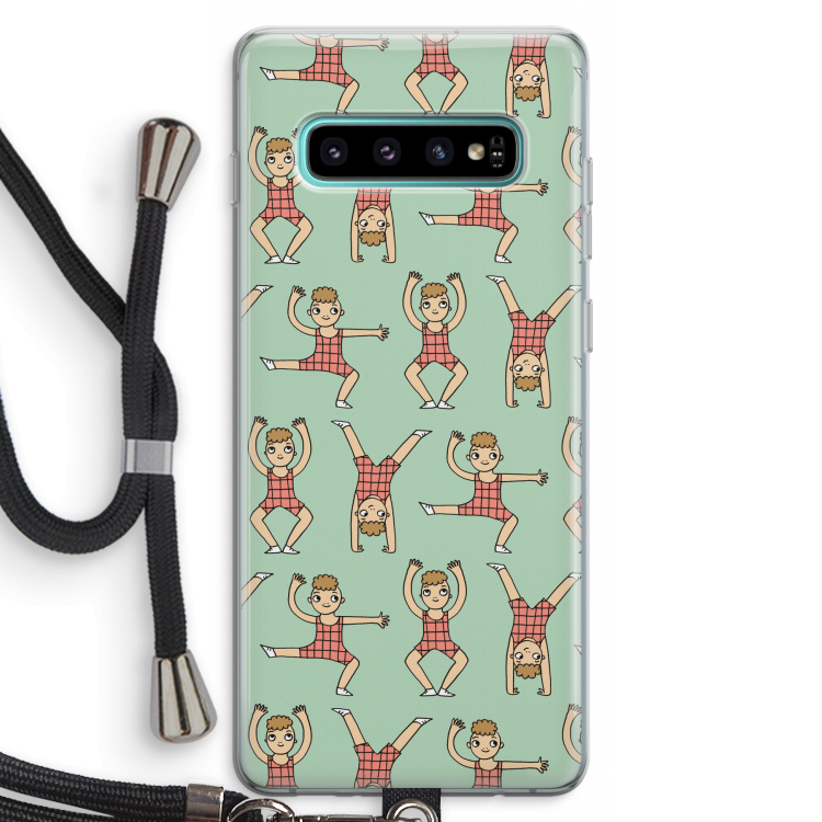Gymboys: Samsung Galaxy S10 Plus Transparant Hoesje met koord