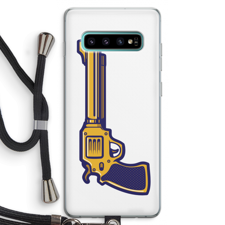 Pew Pew Pew: Samsung Galaxy S10 Plus Transparant Hoesje met koord