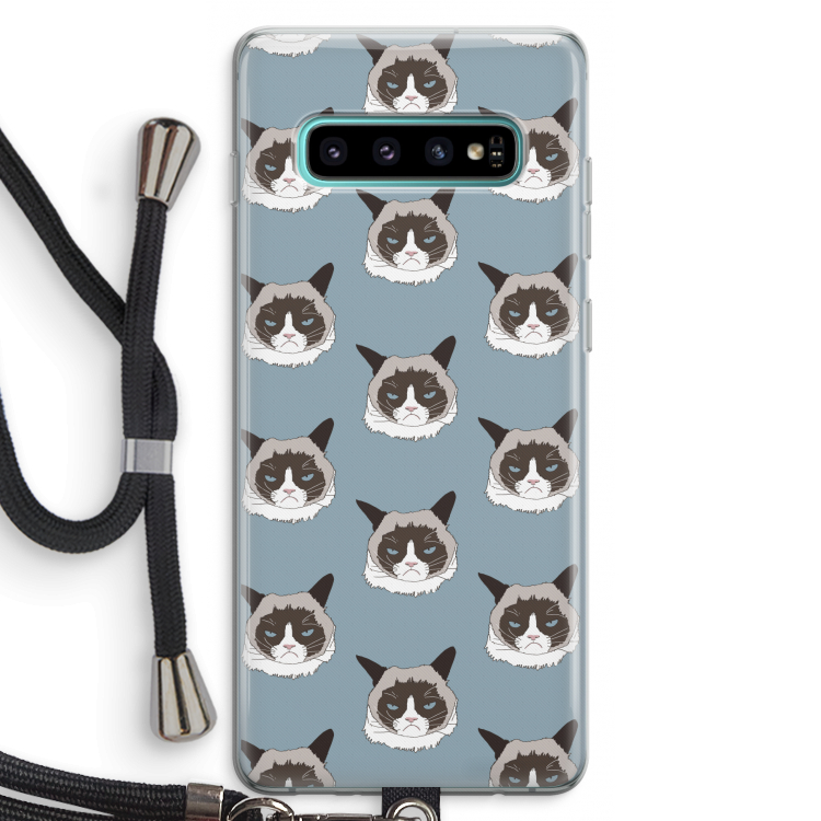 It's a Purrr Case: Samsung Galaxy S10 Plus Transparant Hoesje met koord