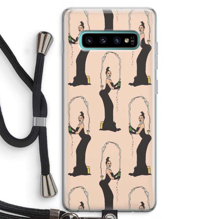 Pop Some Kim: Samsung Galaxy S10 Plus Transparant Hoesje met koord