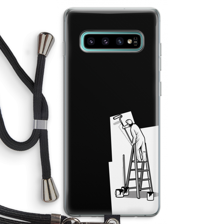 Musketon Painter: Samsung Galaxy S10 Plus Transparant Hoesje met koord