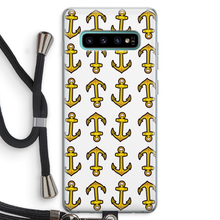 Musketon Anchor: Samsung Galaxy S10 Plus Transparant Hoesje met koord