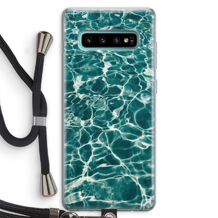 Weerkaatsing water: Samsung Galaxy S10 Plus Transparant Hoesje met koord