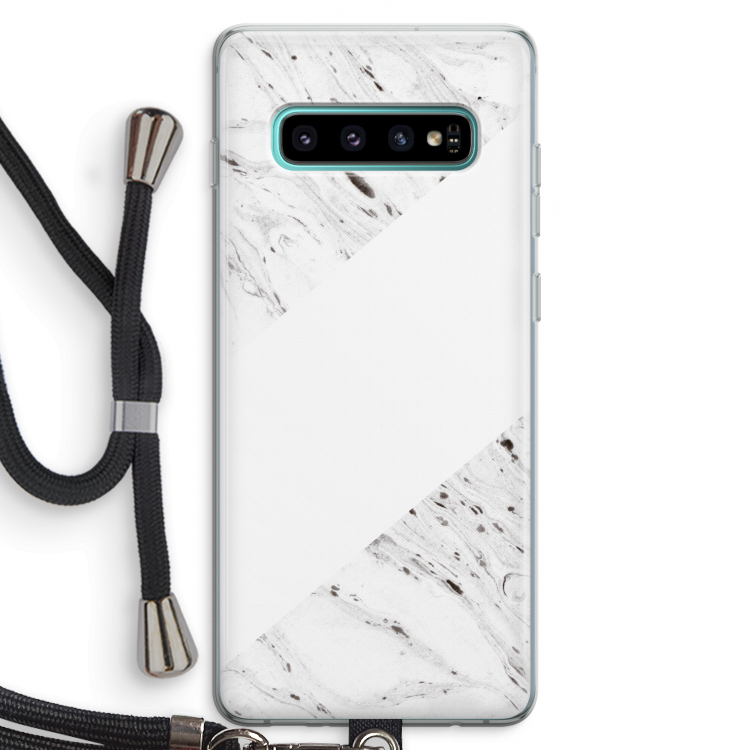 Biggest stripe: Samsung Galaxy S10 Plus Transparant Hoesje met koord