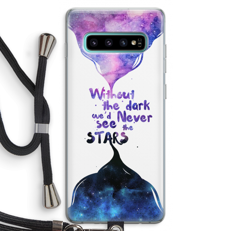 Stars quote: Samsung Galaxy S10 Plus Transparant Hoesje met koord