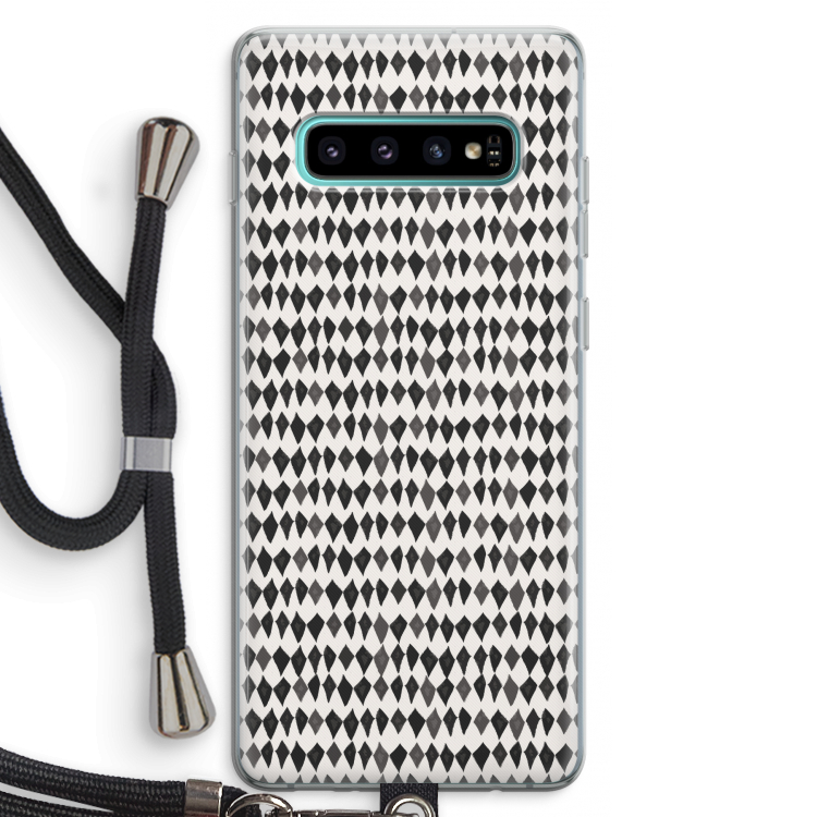 Crazy shapes: Samsung Galaxy S10 Plus Transparant Hoesje met koord