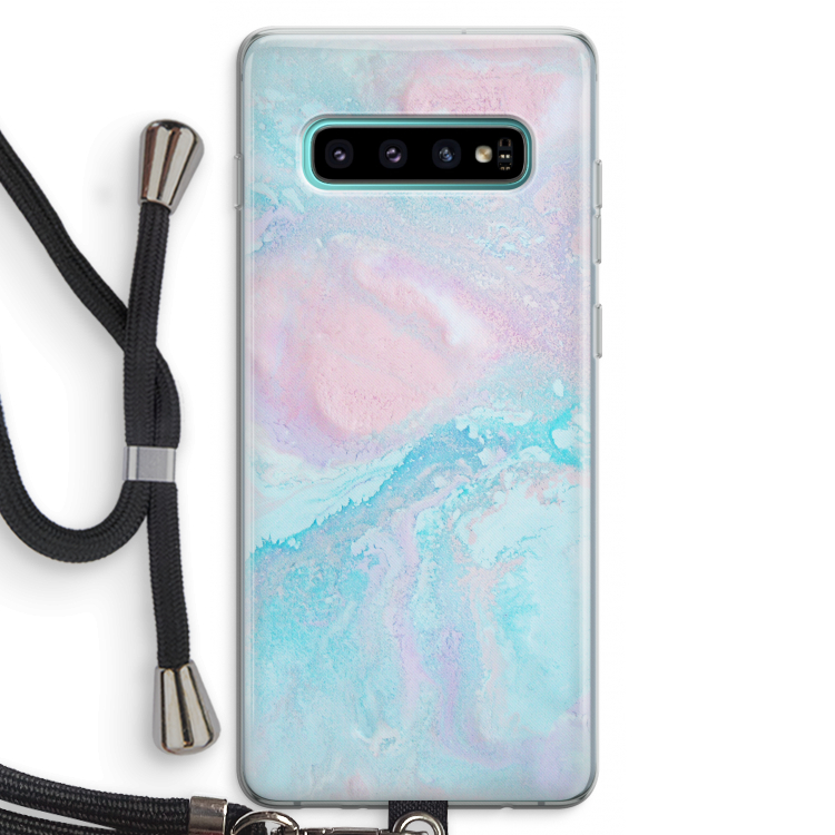 Fantasie pastel: Samsung Galaxy S10 Plus Transparant Hoesje met koord
