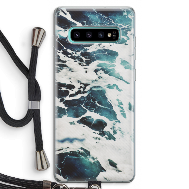 Golven: Samsung Galaxy S10 Plus Transparant Hoesje met koord