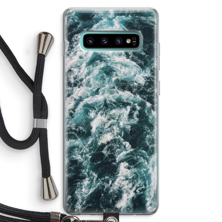Zee golf: Samsung Galaxy S10 Plus Transparant Hoesje met koord