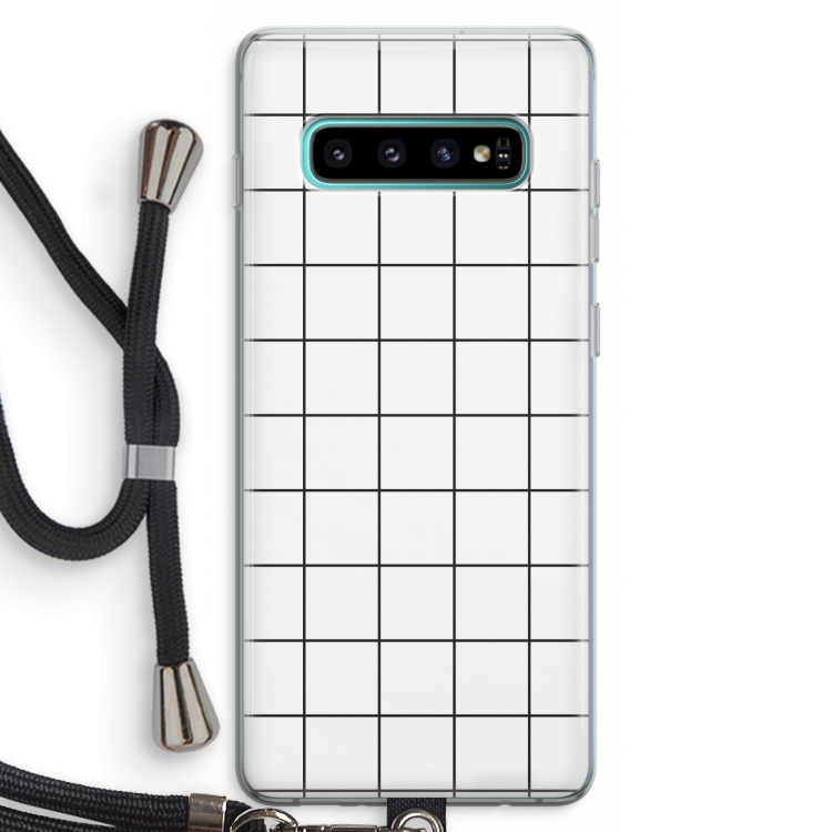 Rooster: Samsung Galaxy S10 Plus Transparant Hoesje met koord