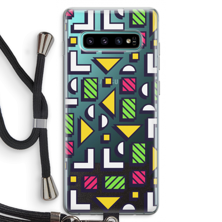 8-bit N°4: Samsung Galaxy S10 Plus Transparant Hoesje met koord