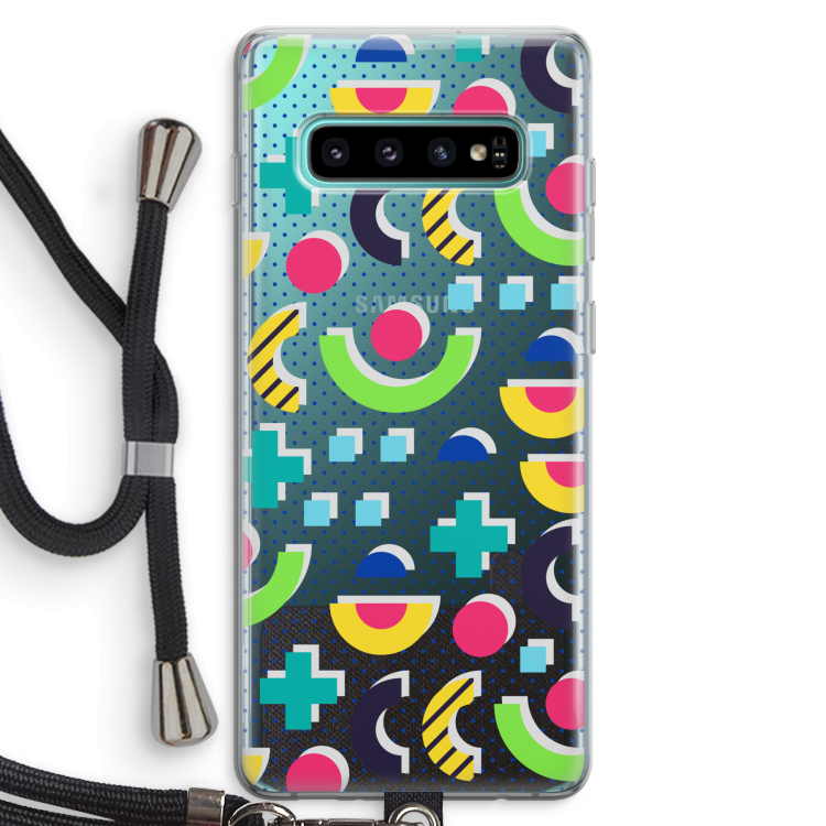 8-bit N°1: Samsung Galaxy S10 Plus Transparant Hoesje met koord