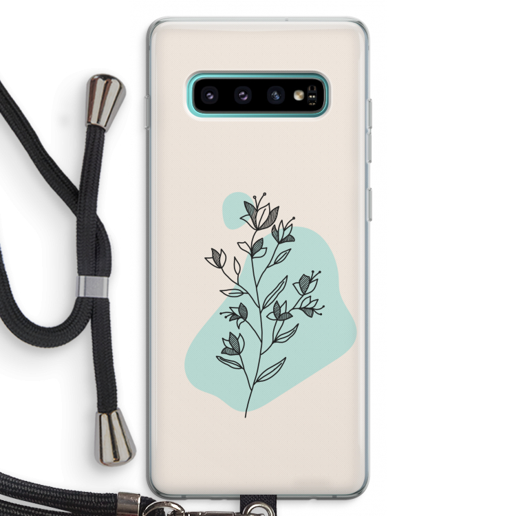 Violets are blue: Samsung Galaxy S10 Plus Transparant Hoesje met koord