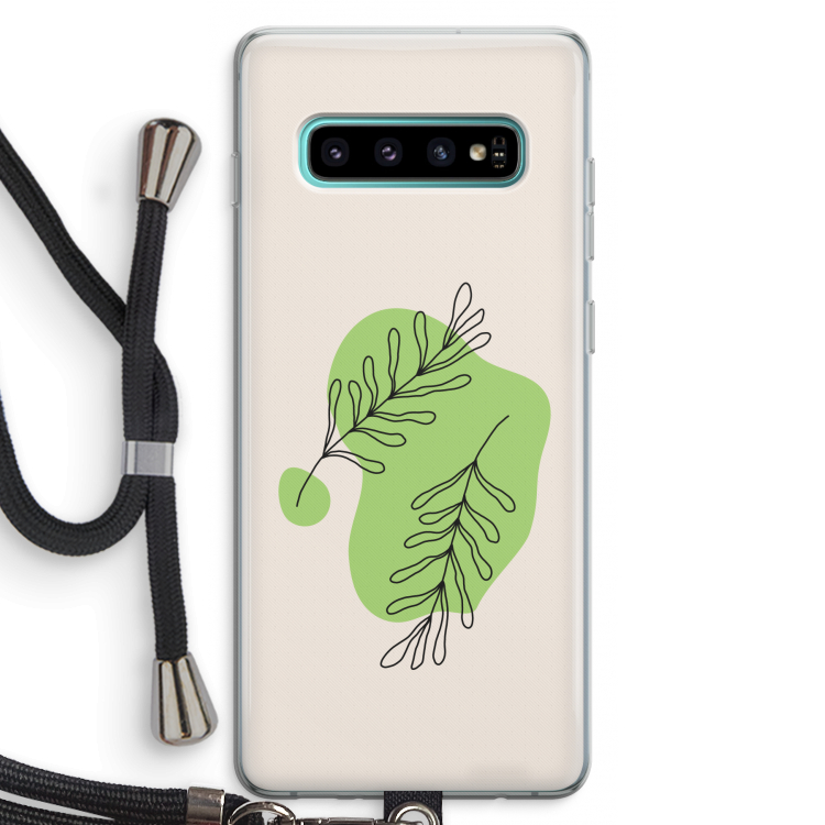 Beleaf in you: Samsung Galaxy S10 Plus Transparant Hoesje met koord