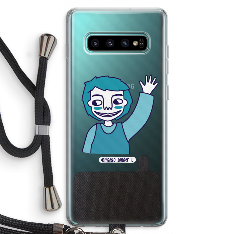 Zwaai: Samsung Galaxy S10 Plus Transparant Hoesje met koord