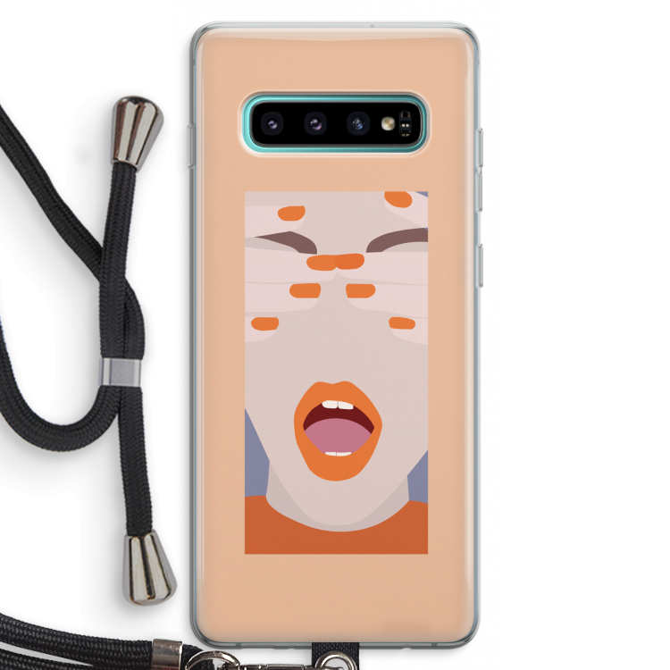 Surprise: Samsung Galaxy S10 Plus Transparant Hoesje met koord