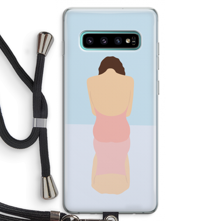 Mirror: Samsung Galaxy S10 Plus Transparant Hoesje met koord