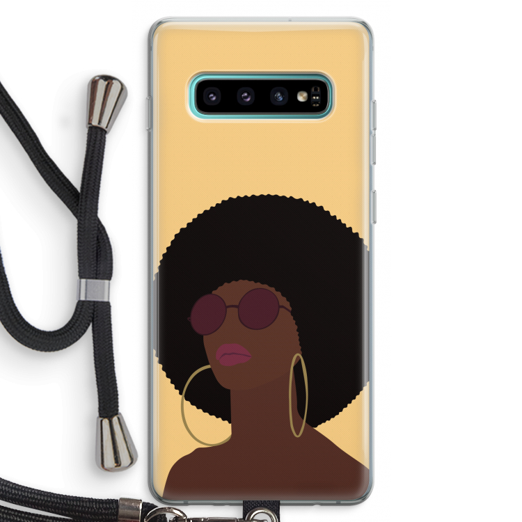 Golden hour: Samsung Galaxy S10 Plus Transparant Hoesje met koord