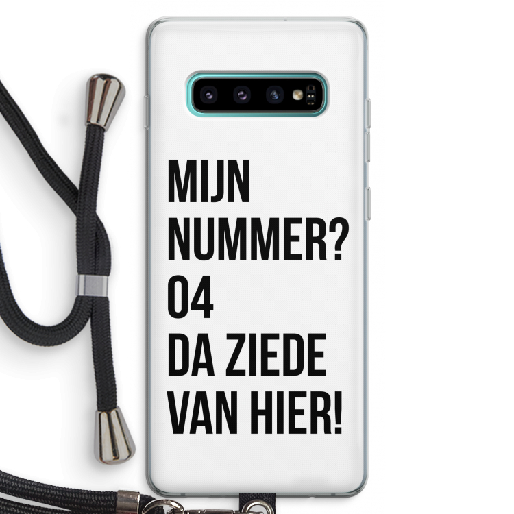 Da ziede van hier: Samsung Galaxy S10 Plus Transparant Hoesje met koord