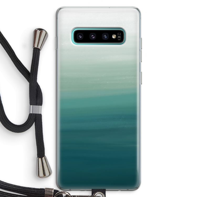 Ocean: Samsung Galaxy S10 Plus Transparant Hoesje met koord
