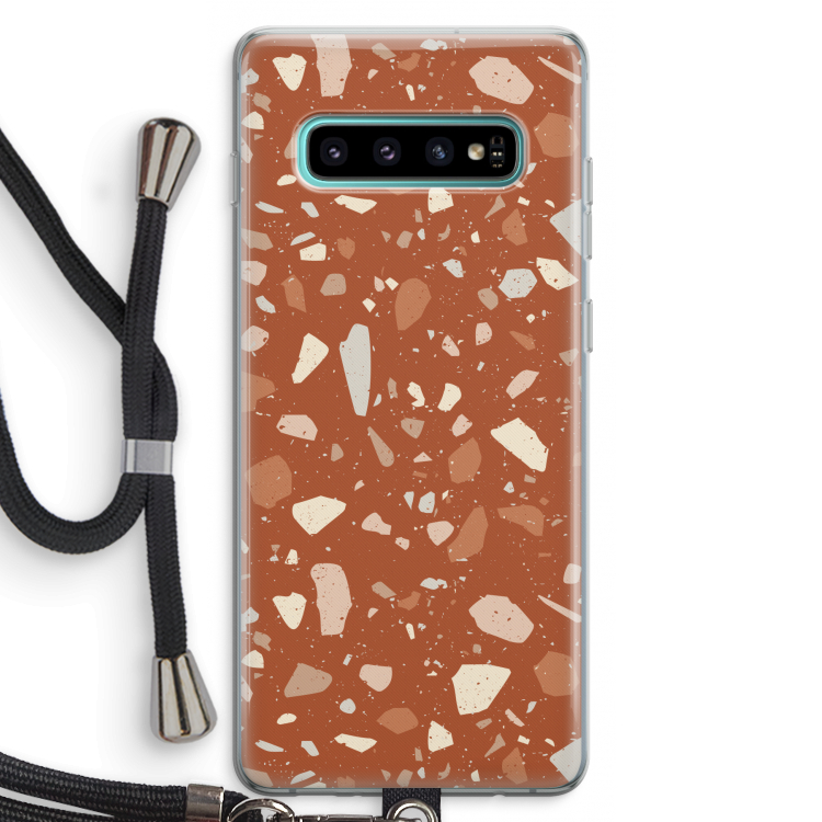 Terrazzo N°22: Samsung Galaxy S10 Plus Transparant Hoesje met koord