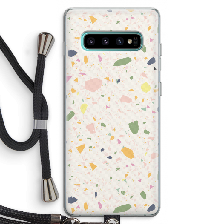 Terrazzo N°21: Samsung Galaxy S10 Plus Transparant Hoesje met koord